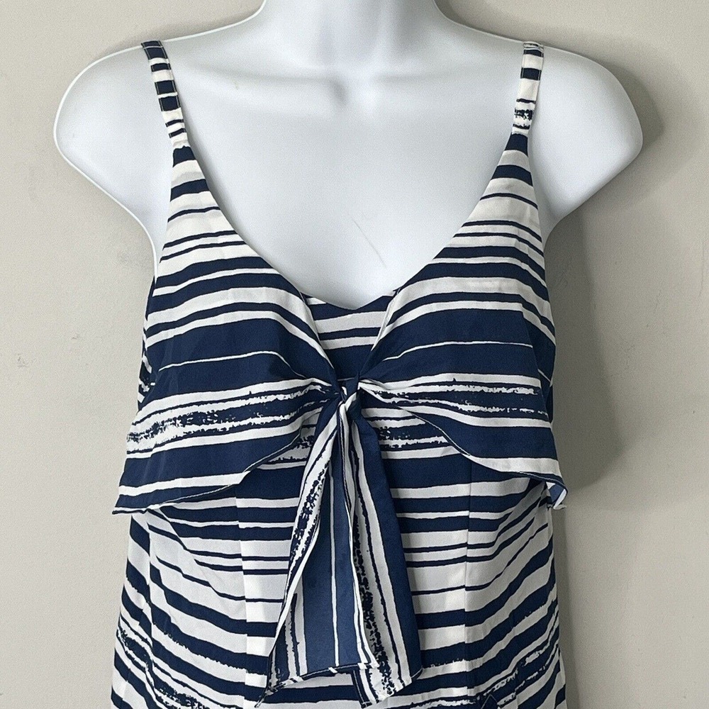 CAbi Marilyn Sundress Size XS Nautical Yacht Cruise Knot Stripe Dress Navy #5264 - Picture 10 of 14